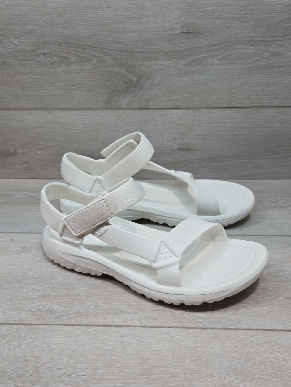 Teva White Women's Sport Sandals with Adjustable Straps Rubber Sz 11
